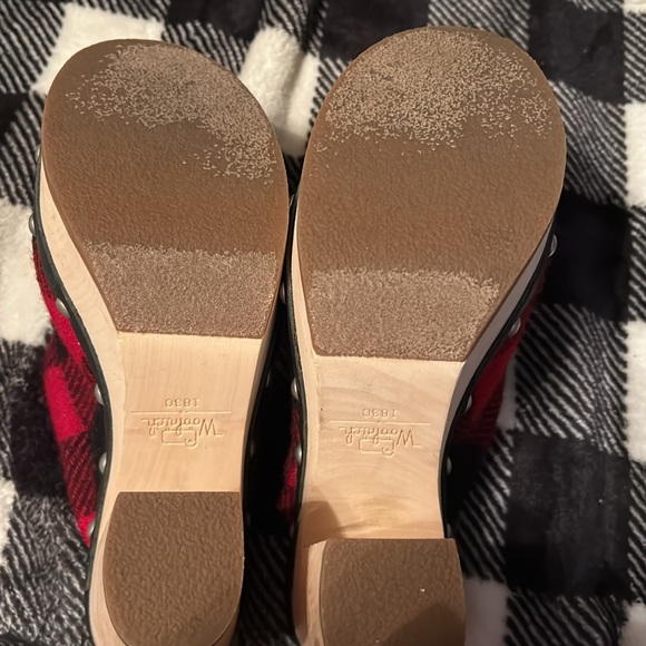 Woolrich black and red buffalo check wool clogs Size 7 - Picture 5 of 8